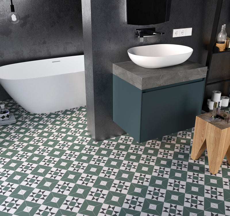 Diamond Green Mix Wall & Floor Tile - 15 per pack